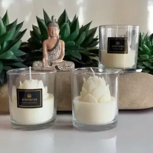 VELA CON FLOR DE LOTO: imagen 1