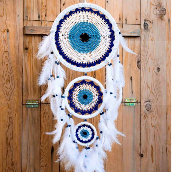 ATRAPA SUEÑO OJO TURCO N°1 ARO MIMBRE