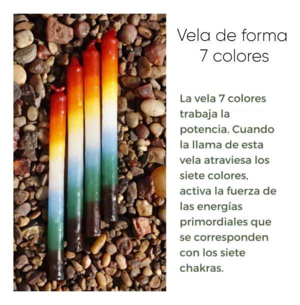 VELAS LARGAS 7 COLORES