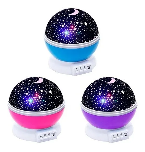 VELADOR PROYECTOR LUNA Y ESTRELLAS
