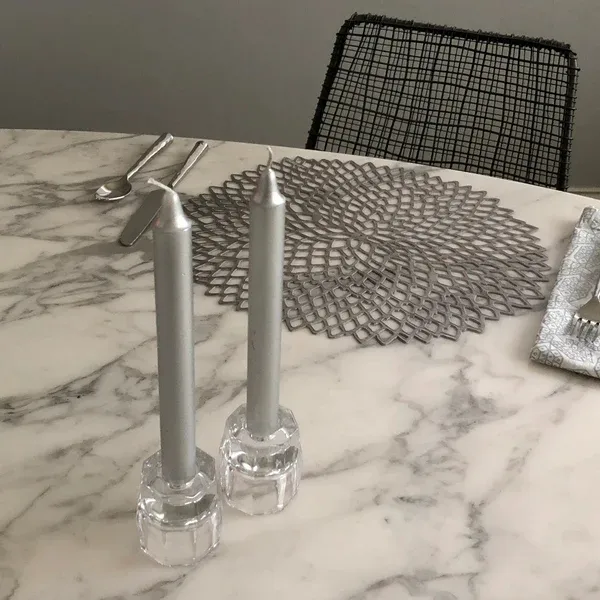 VELAS LARGAS ORO Y PLATA X 100