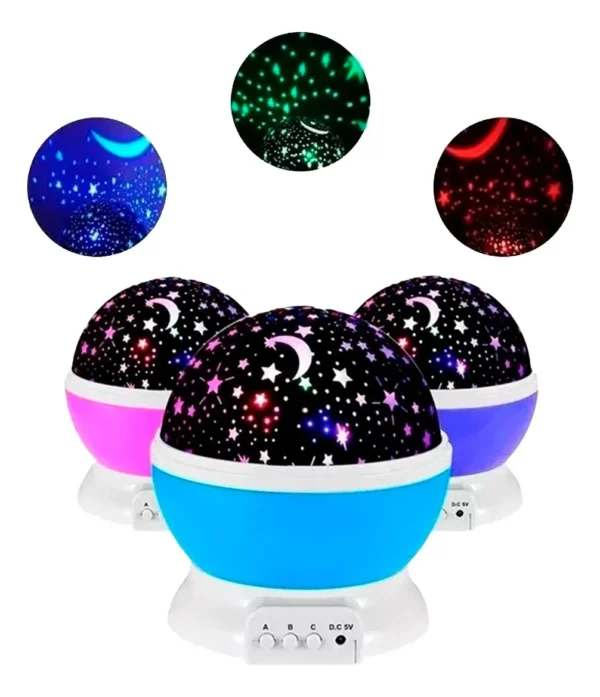 VELADOR PROYECTOR LUNA Y ESTRELLAS