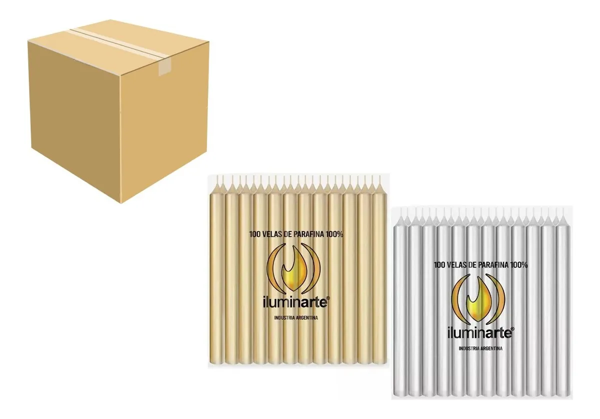 VELAS CORTAS ORO Y PLATA X 50: imagen 3