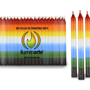 VELAS LARGAS 7 COLORES: imagen 1