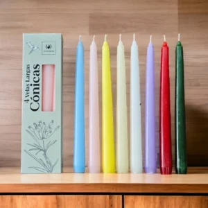 VELAS CONICAS CAJA X 4 25 CM: imagen 2
