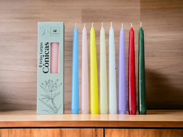 VELAS CONICAS CAJA X 4 25 CM