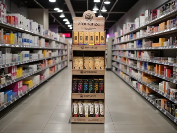 Exhibidor Simil Madera (Carton)43x30x150