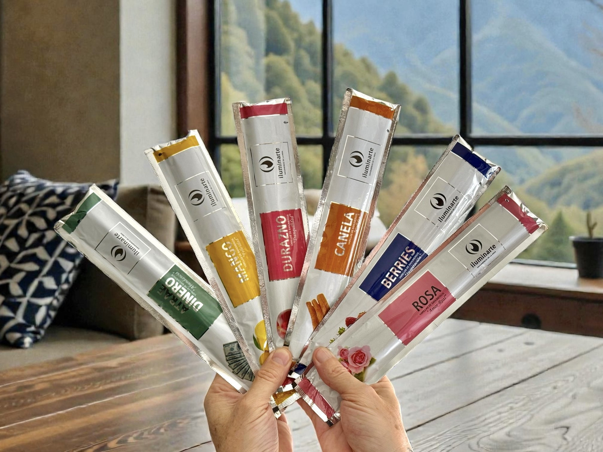 Sahumerios Paquetes Colgables Tira x12. 15varillas.: imagen 1