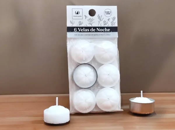 VELA NOCHE X 6 BLANCA