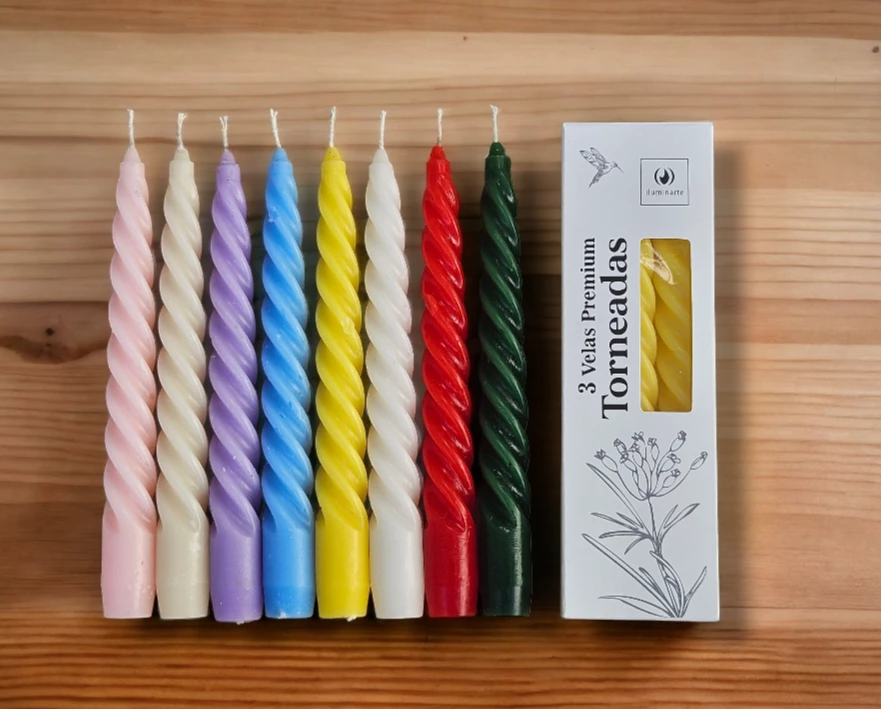VELAS TORNEADAS CAJA X 3: imagen 2