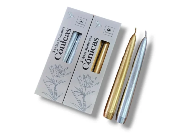 VELAS CONICAS CAJA X 3