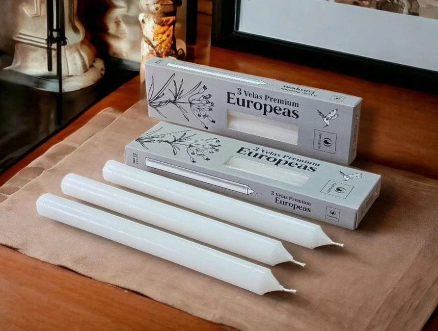 VELAS EUROPEAS X 3 25CM: imagen 1