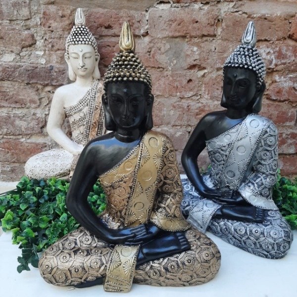 BUDA MEDITACION DECORADO 25 CM