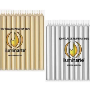 VELAS CORTAS ORO Y PLATA X 50: imagen 1