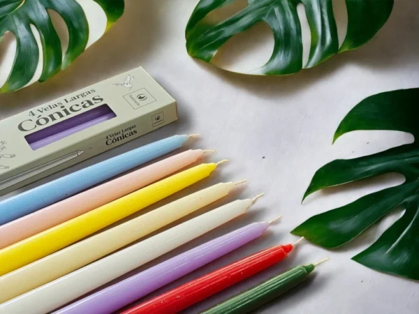 VELAS CONICAS CAJA X 4 25 CM