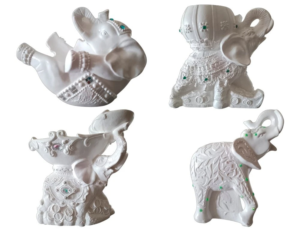 ELEFANTE GIGANTE DECORADO LAMP/SAL: imagen 1