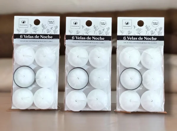 VELA NOCHE X 6 BLANCA